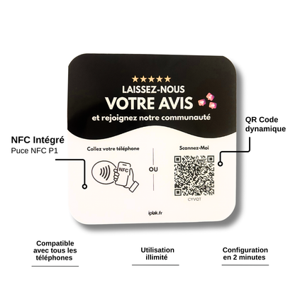 Iplak multi-liens (NFC & QR CODE)