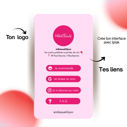 Iplak multi-liens (NFC & QR CODE)