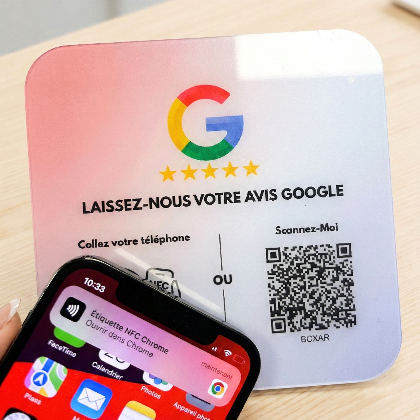 Iplak Google NFC + QR Code | Boostez vos avis clients