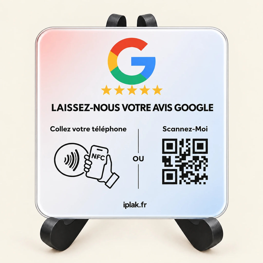 Support de comptoir pliable pour plaque iPlak